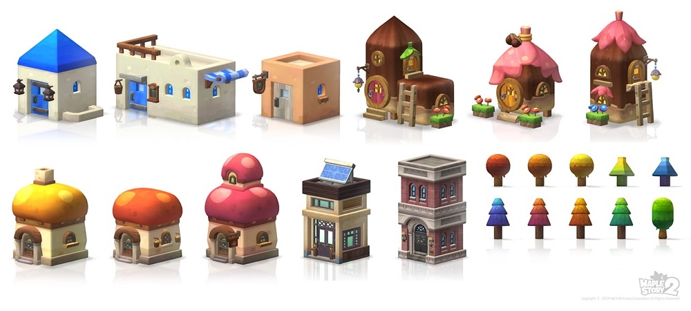 MapleStory-2-structure-models