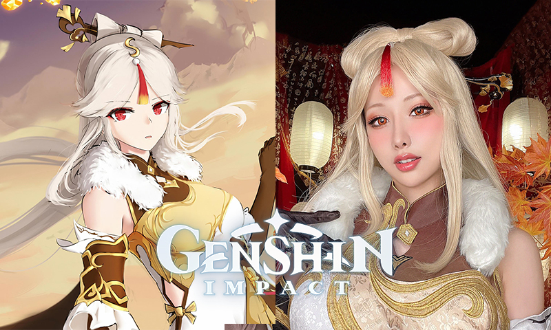 ของจริงแดนมังกร Ningguang ตัวละครสาวสวยจากเกม Genshin Impact