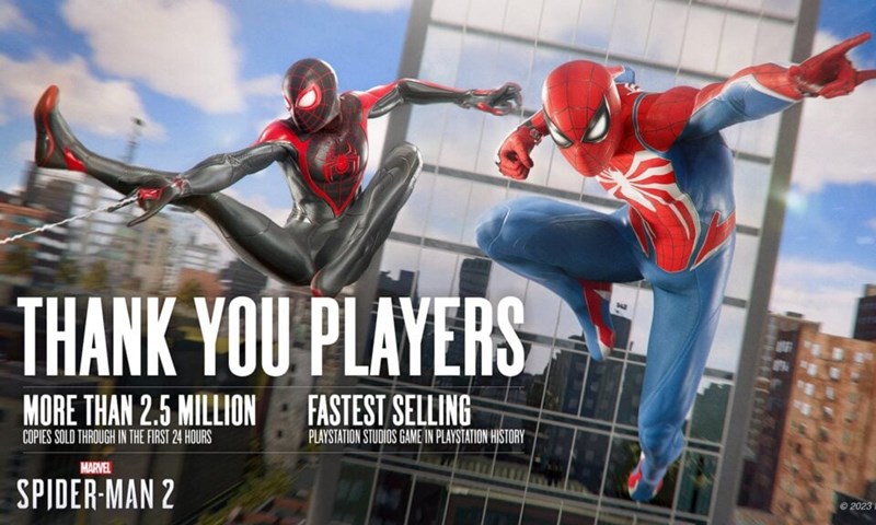 โคตรสุด วันเดียว Marvel’s Spider-Man 2 ขายแรงทะลุ 2.5 ล้านยูนิต