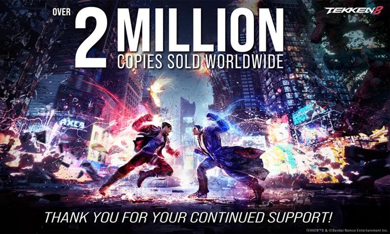 TEKKEN 8 ทำยอดจำหน่ายกว่า 2 ล้านชุดทั่วโลกภายในเดือนแรกที่เปิดตัวเกม