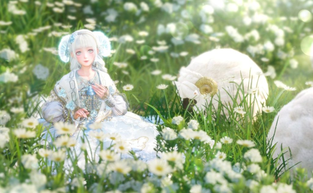 ตัวอย่างชุด Pastoral Dance snow ในเกม Infinity Nikki