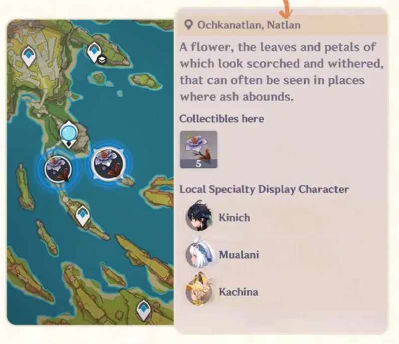 ระบบติดตามวัตถุดิบสำรวจโลกในเกม Genshin Impact