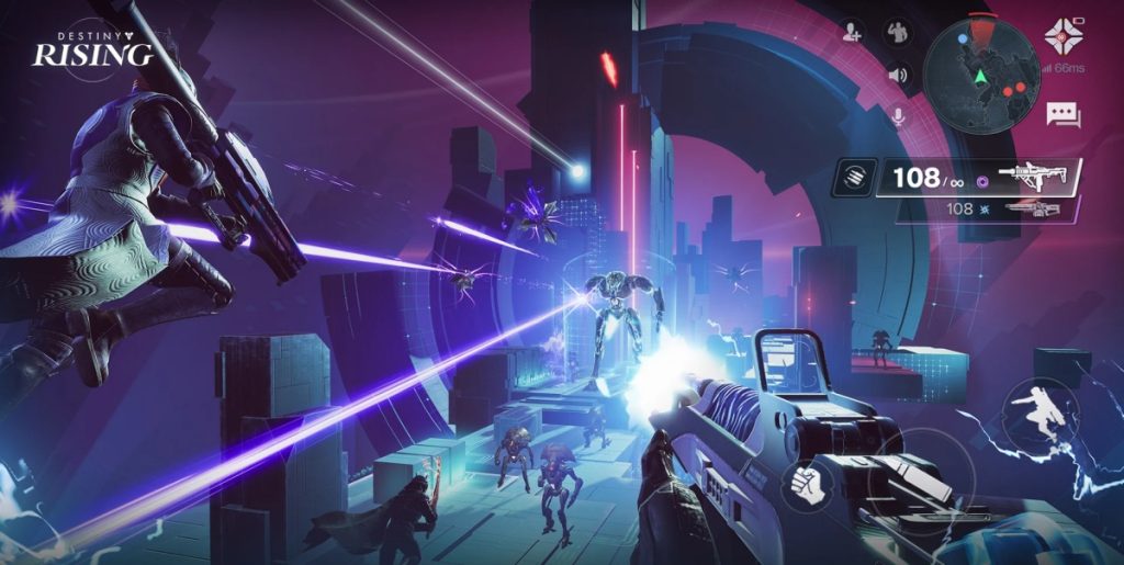 ตัวอย่างการต่อสู้ในเกม Destiny: Rising