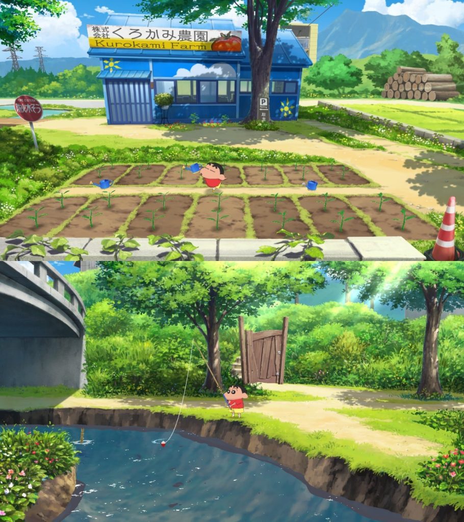 การทำฟาร์ม ตกปลาในเกม Shin chan: Summer Vacation