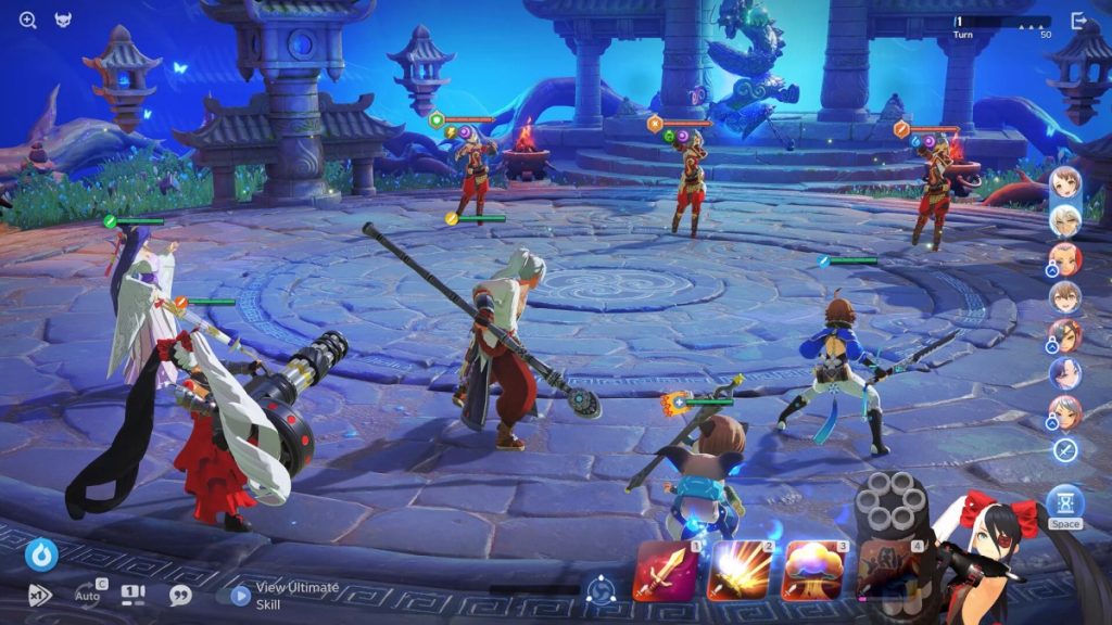 การต่อสู้ในเกม Blade & Soul Heroes