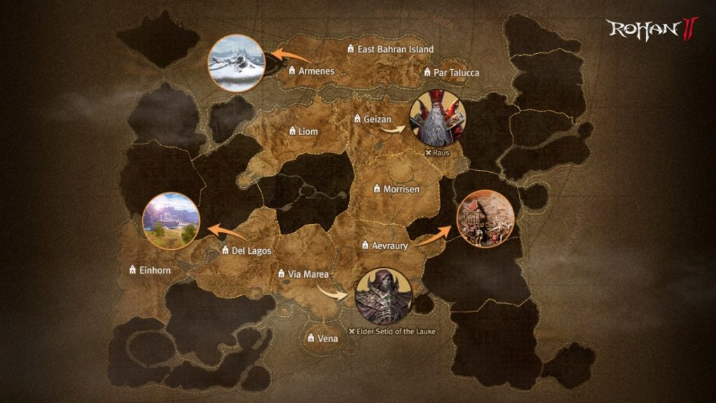 ROHAN 2 เกม MMORPG สุดฮาร์ดคอร์ เปิดให้บริการทั่วโลกแล้ว ทั้ง PC และมือถือ 1 แผนที่ในเกม ROHAN 2