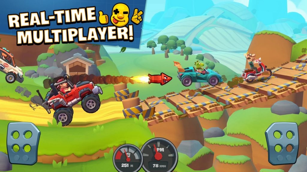 โหมดผู้เล่นหลายคนในเกม Hill Climb Racing 3