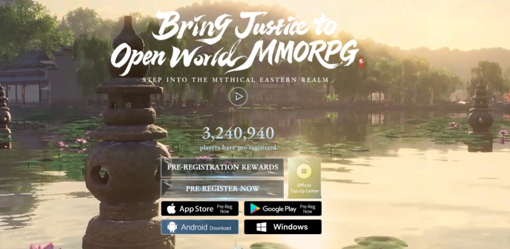 ยอดลงทะเบียนล่วงหน้าเกม Sword of Justice