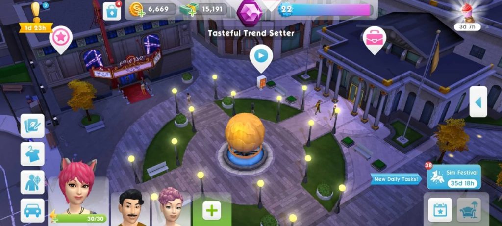 เกมเพลย์เบื้องต้นของเกม The Sims Mobile
