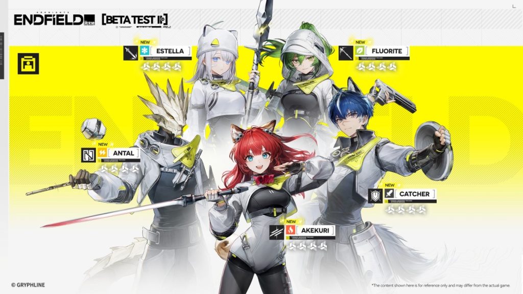 ตัวละครใหม่บางส่วนที่น่าจะเปิดให้เล่นในเกม Arknights: Endfield