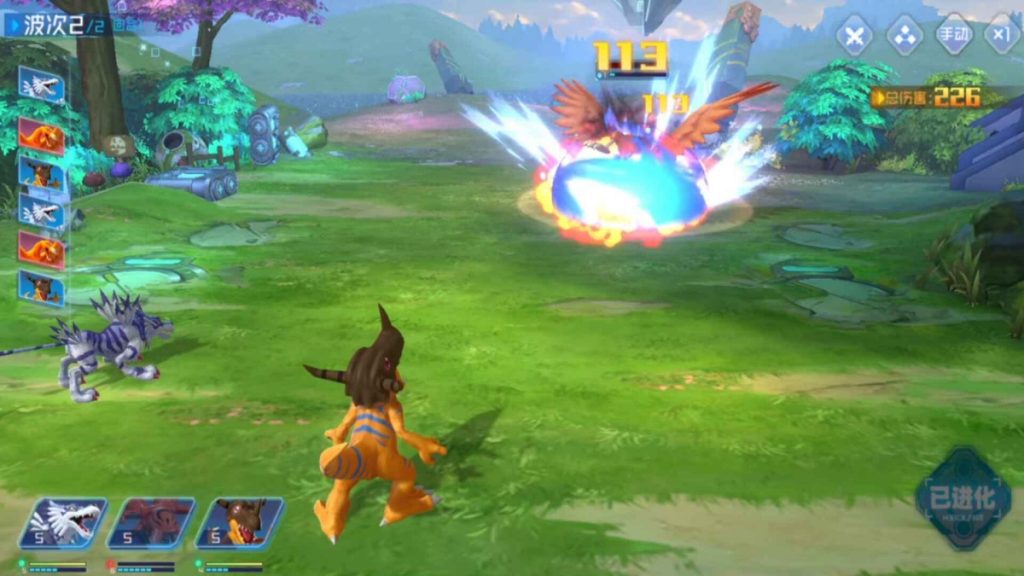 การต่อสู้ในเกม Digimon: Source Code