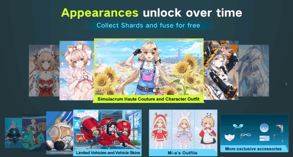 Appearances ที่ปลดล็อคได้ตลอดเวลาในเกม Tower of Fantasy