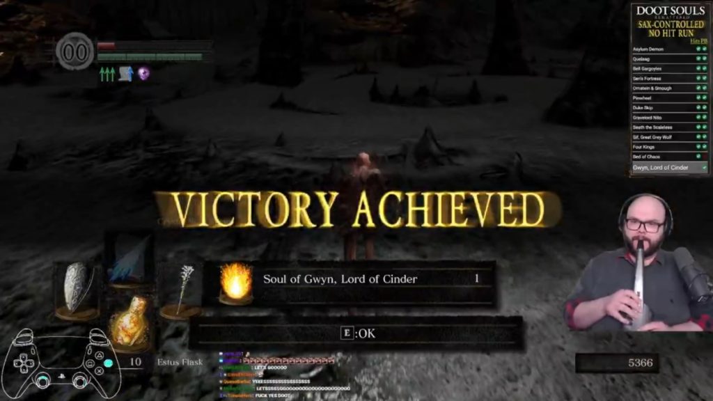 การพิชิตบอสใหญ่ Gwyn, Lord of Cinder