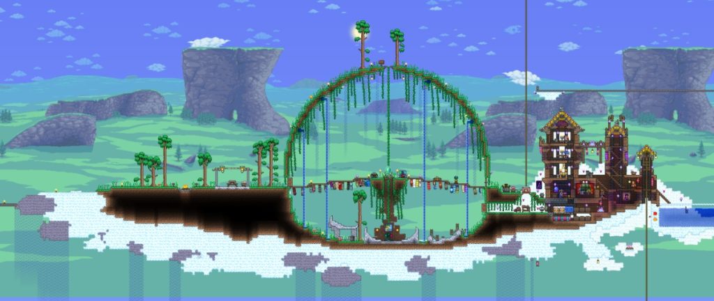 เกาะลอยฟ้าใหม่ในเกม Terraria 1.4.5
