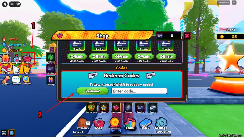 วิธีแลกโค้ดในเกม Anime Eternal