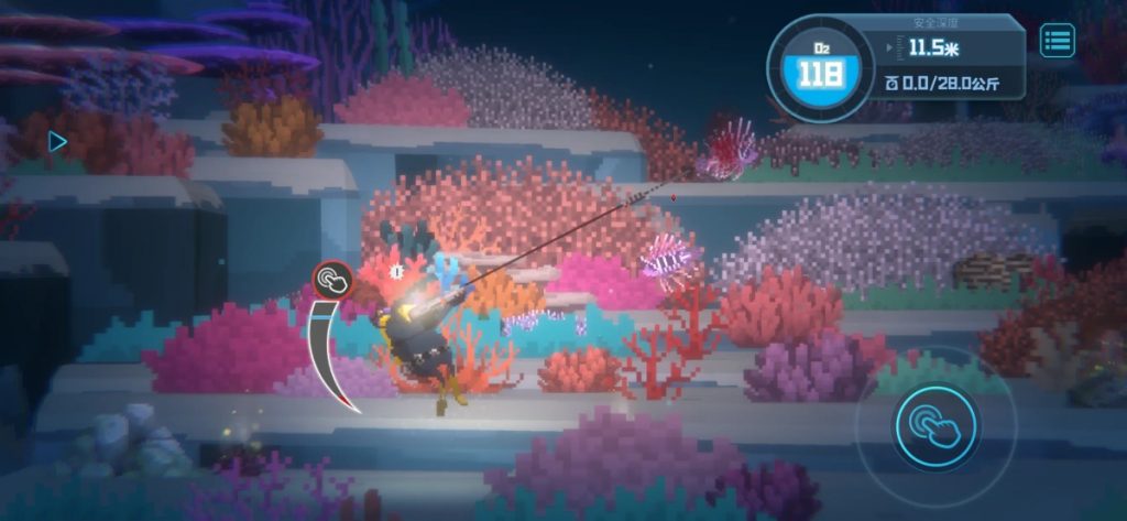 การตามล่าปลาในเกม DAVE THE DIVER