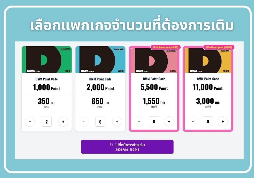 สแกนจ่ายเลย! เติมพอยท์ดูหนังเล่นเกมบน DMM และ Fanza ง่ายๆ ด้วย DMM Point Card 5 การซื้อ Code ผ่านเว็บไซต์ตัวแทนในไทย