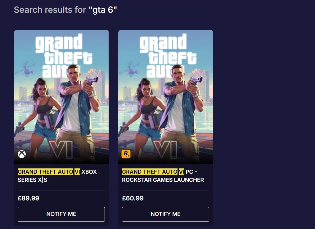 จริงหรือแค่หลอก? GTA 6 ปรากฏบนร้านค้าออนไลน์พร้อมค่าตัวที่ 89.99 ปอนด์ 1 ราคาเกม GTA 6 ใน Loaded (หรือ CD Keys เดิม)