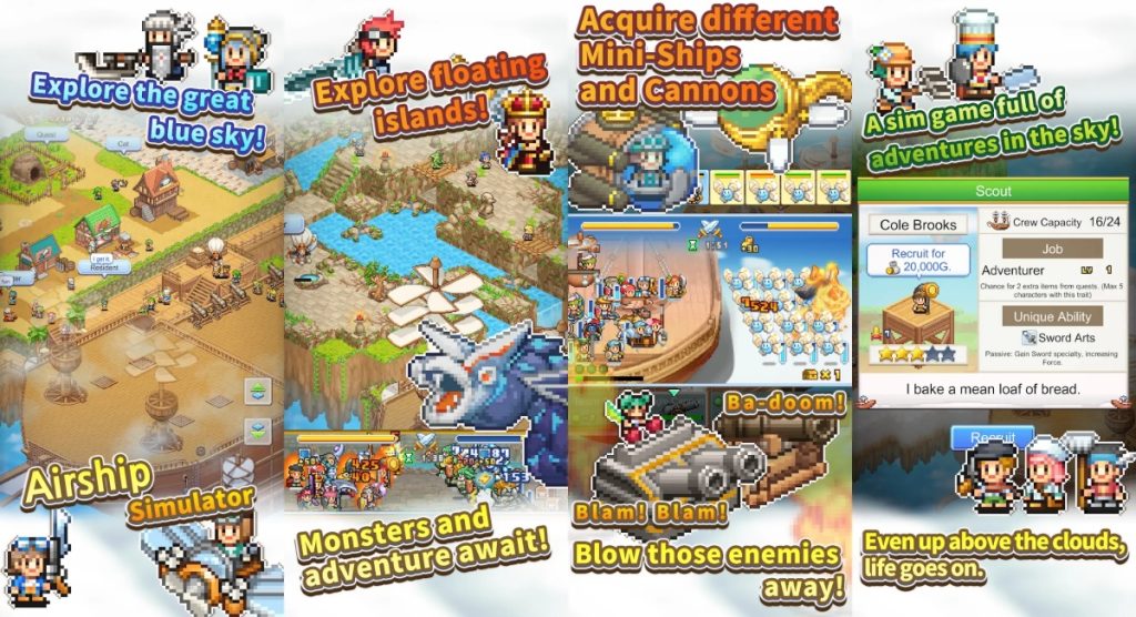 Skyship Quest Story เกมใหม่จาก Kairosoft วางขายแล้วบน iOS และ Android 1 คอนเทนต์ในเกม Skyship Quest Story