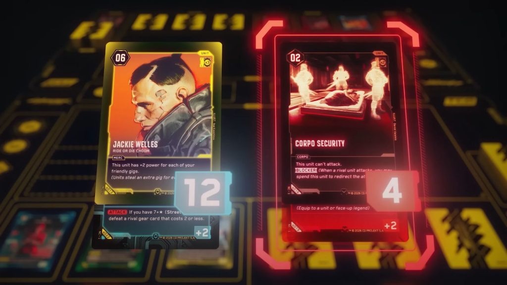ตัวอย่างการ์ดในเกม Cyberpunk TCG
