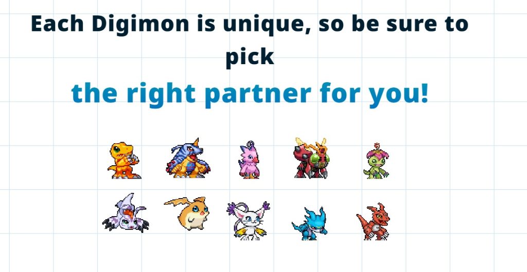 เหล่าดิจิม่อนในเกม DIGIMON UP