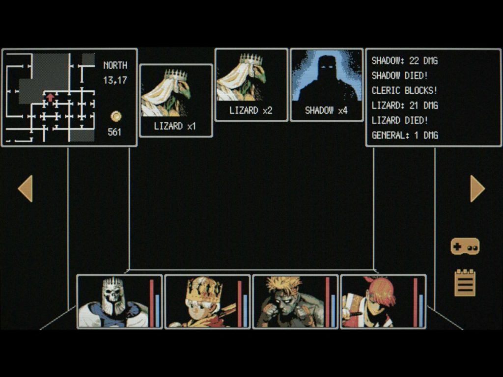 การต่อสู้ในเกม Dragon Ruins