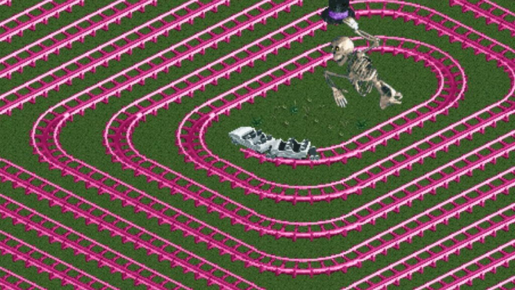 รางรถไฟนิรันดร์กาลในเกม RollerCoaster Tycoon 2