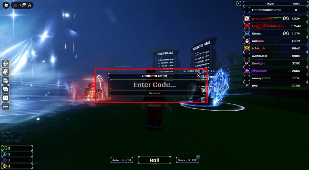 วิธีการแลกโค้ด Sol’s RNG